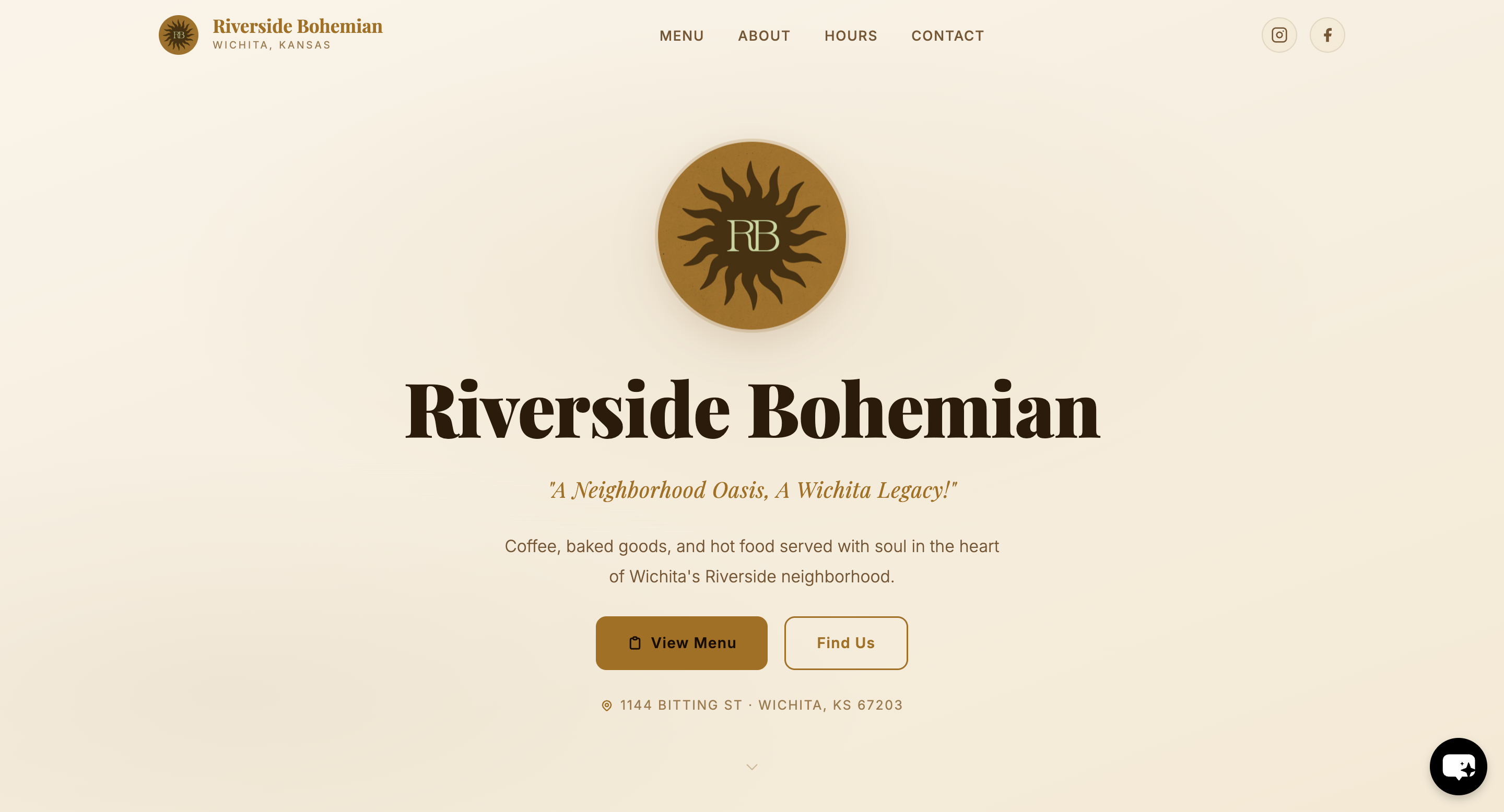 Riverside Bohemian website screenshot